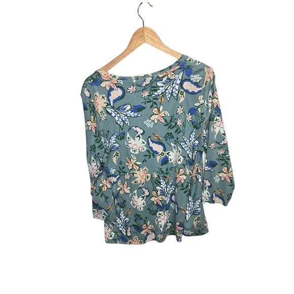 Chico's V-Neck floral 3/4 Sleeve Cotton tops bundle of 2 Size 2 - Picture 7 of 7